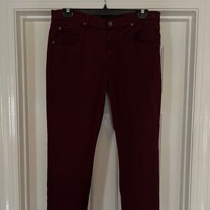 Hudson Jeans Burgundy Stretch Denim Pants – Size 34